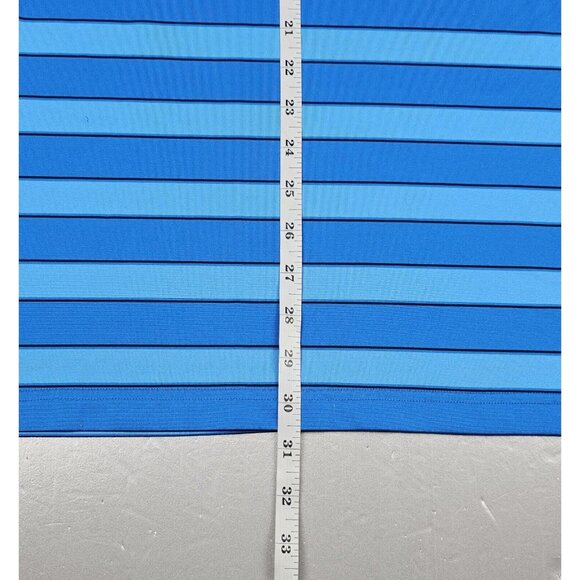 Under Armour Golf Polo Shirt Mens 2XL Heat Gear Striped‎ Blue Loose Fit Stretch. - Picture 7 of 8